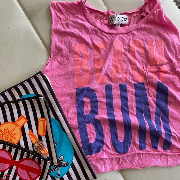 EUC Wildfox Beach Bum Cropped Tank - Picture 2 of 5